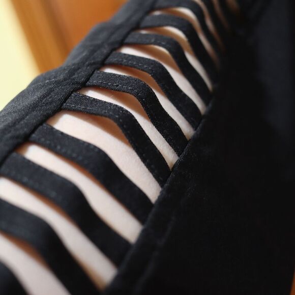 Impulse Black Corset Leg Ladder Cut Out Pants 34 - Picture 7 of 12